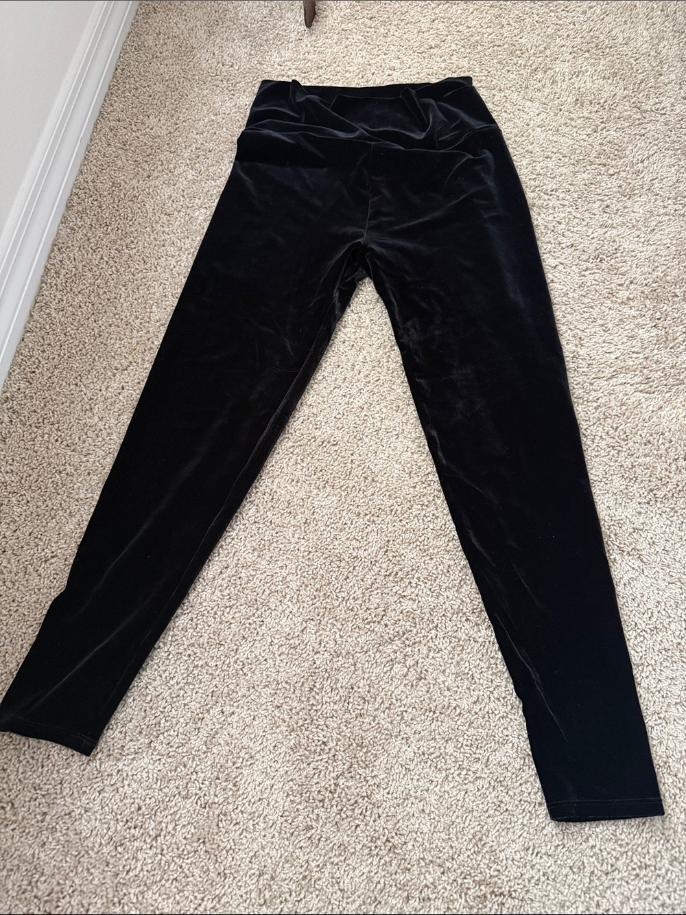 HATCH Velour Black Velvet Leggings